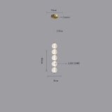 Modern Nordic Geometric LED Copper Pendant Light with Acrylic Globe Shades
