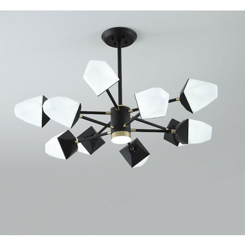 Modern Nordic Geometric LED Pendant Light Metal Acrylic Chandelier for Living Room