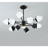 Modern Nordic Geometric LED Pendant Light Metal Acrylic Chandelier for Living Room