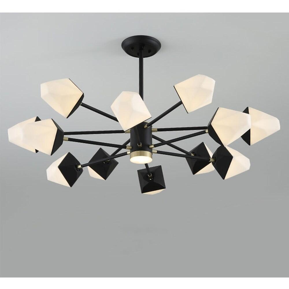 Modern Nordic Geometric LED Pendant Light Metal Acrylic Chandelier for Living Room
