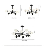 Modern Nordic Geometric LED Pendant Light Metal Acrylic Chandelier for Living Room
