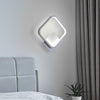 Modern Nordic Geometric LED Wall Sconce Square Iron Minimalist Lighting for Bedroom and Office