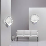Modern Nordic Geometric LED Wall Sconce Square Iron Minimalist Lighting for Bedroom and Office