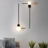Modern Nordic Glass Ball Wall Sconce Minimalist Indoor Lighting for Bedroom and Living Room