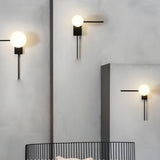 Modern Nordic Glass Ball Wall Sconce Minimalist Indoor Lighting for Bedroom and Living Room