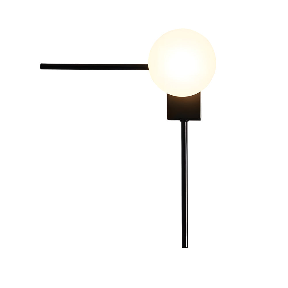 Modern Nordic Glass Ball Wall Sconce Minimalist Indoor Lighting for Bedroom and Living Room