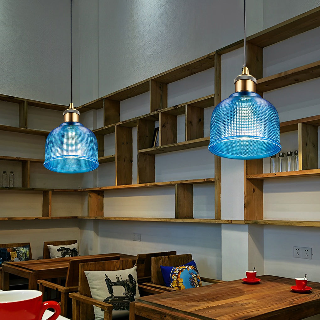 Modern Nordic Glass Bowl Pendant Light with Electroplated Metal Finish for Kitchen Island