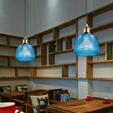 Modern Nordic Glass Bowl Pendant Light with Electroplated Metal Finish for Kitchen Island