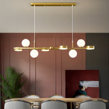 Modern Nordic Glass Globe LED Chandelier 3 Step Dimming Dining Room Island Pendant Light