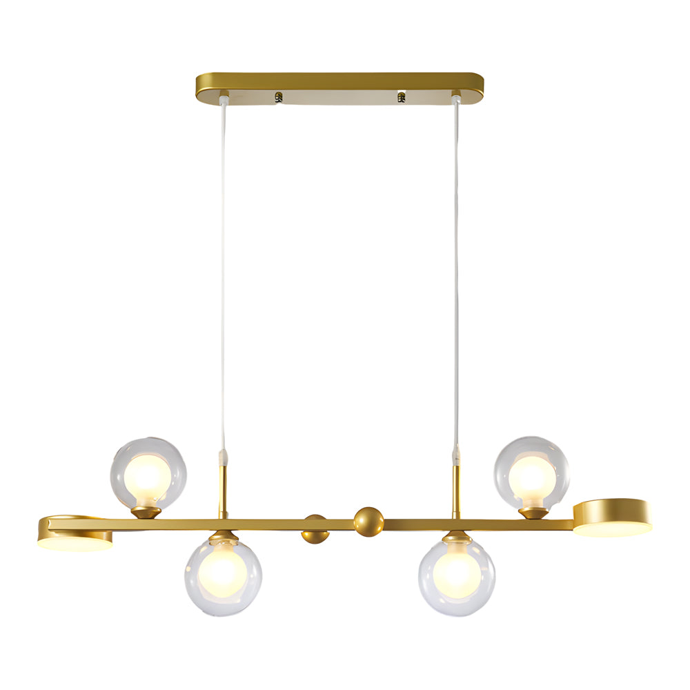 Modern Nordic Glass Globe LED Chandelier 3 Step Dimming Dining Room Island Pendant Light