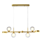 Modern Nordic Glass Globe LED Chandelier 3 Step Dimming Dining Room Island Pendant Light