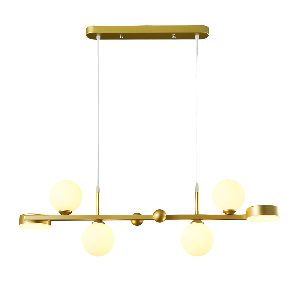 Modern Nordic Glass Globe LED Chandelier 3 Step Dimming Dining Room Island Pendant Light