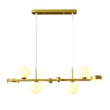Modern Nordic Glass Globe LED Chandelier 3 Step Dimming Dining Room Island Pendant Light