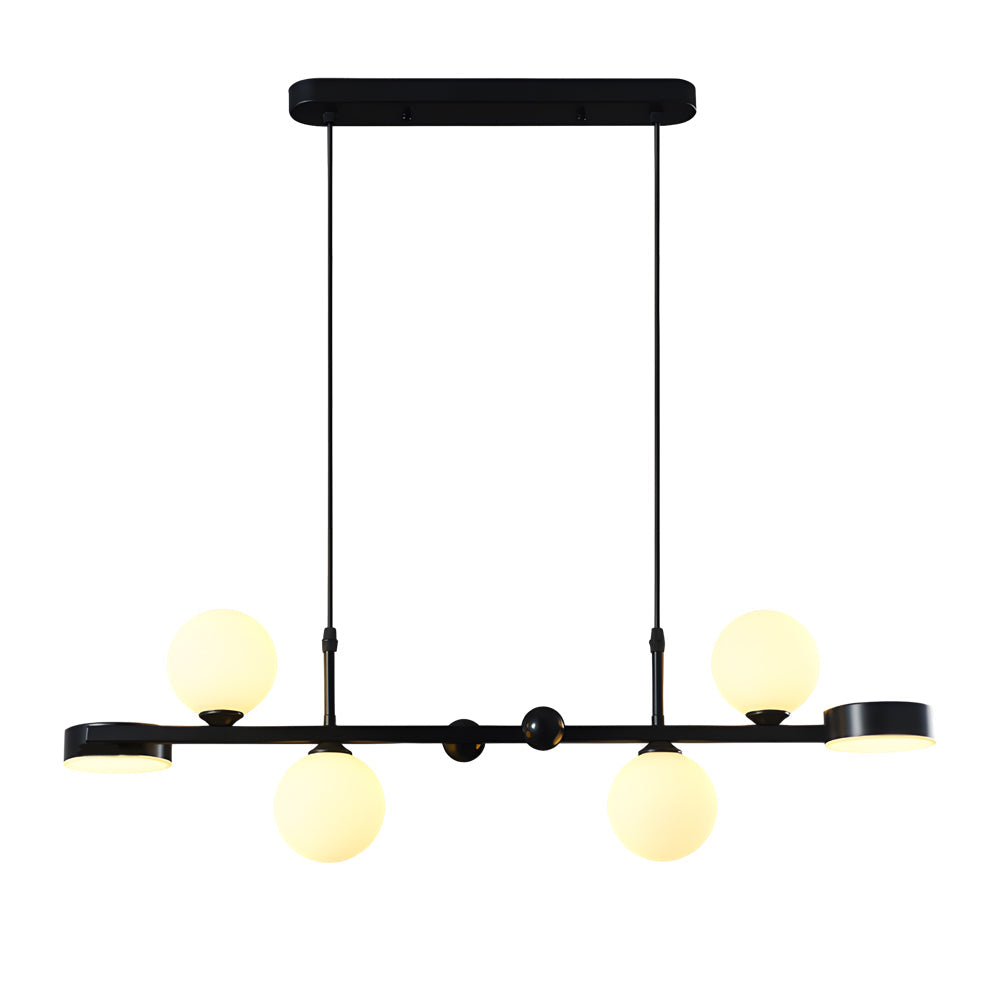 Modern Nordic Glass Globe LED Chandelier 3 Step Dimming Dining Room Island Pendant Light