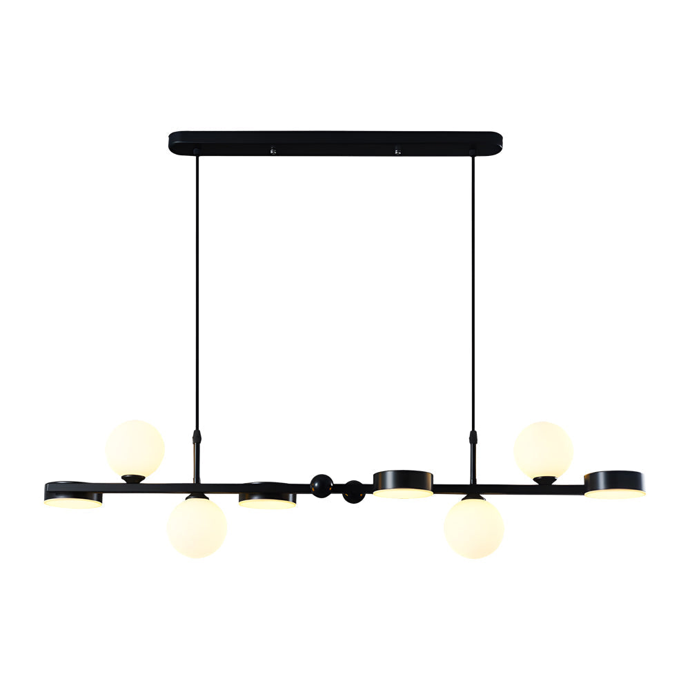 Modern Nordic Glass Globe LED Chandelier 3 Step Dimming Dining Room Island Pendant Light