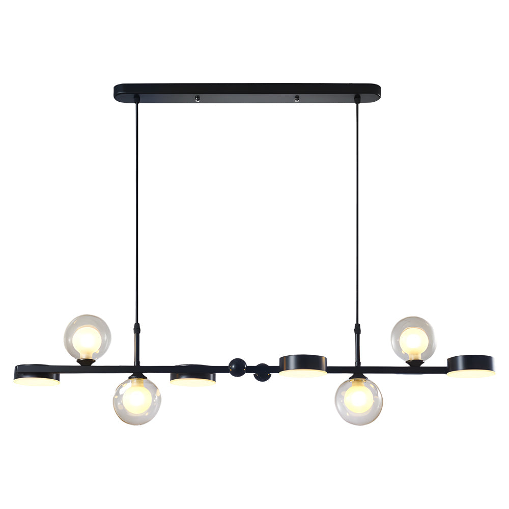 Modern Nordic Glass Globe LED Chandelier 3 Step Dimming Dining Room Island Pendant Light