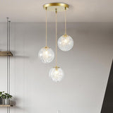 Modern Nordic Glass Globe Pendant Light Artistic Spherical Hanging Lamp for Kitchen and Bedroom
