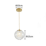 Modern Nordic Glass Globe Pendant Light Artistic Spherical Hanging Lamp for Kitchen and Bedroom
