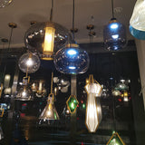 Modern Nordic Glass LED Pendant Light Minimalist Hanging Fixture for Bedroom Bedside and Dining Room