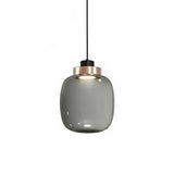 Modern Nordic Glass LED Pendant Light Minimalist Hanging Fixture for Bedroom Bedside and Dining Room