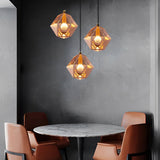 Modern Nordic Glass Pendant Lamp with Iron Metal for Kitchen Island and Bedroom