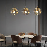 Modern Nordic Glass Pendant Lamp with Iron Metal for Kitchen Island and Bedroom
