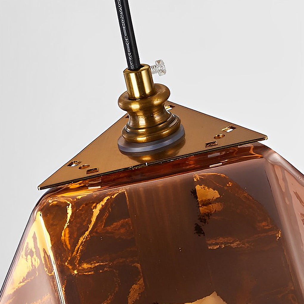 Modern Nordic Glass Pendant Lamp with Iron Metal for Kitchen Island and Bedroom