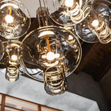 Modern Nordic Glass Pendant Light Adjustable Height LED Hanging Lamp for Living Room Kitchen and Entryway
