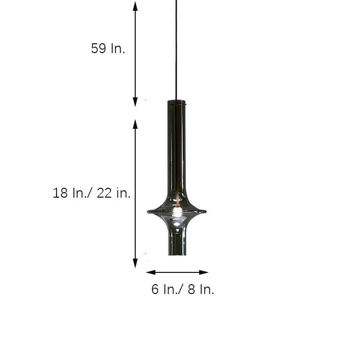 Modern Nordic Glass Pendant Light Adjustable Height LED Hanging Lamp for Living Room Kitchen and Entryway