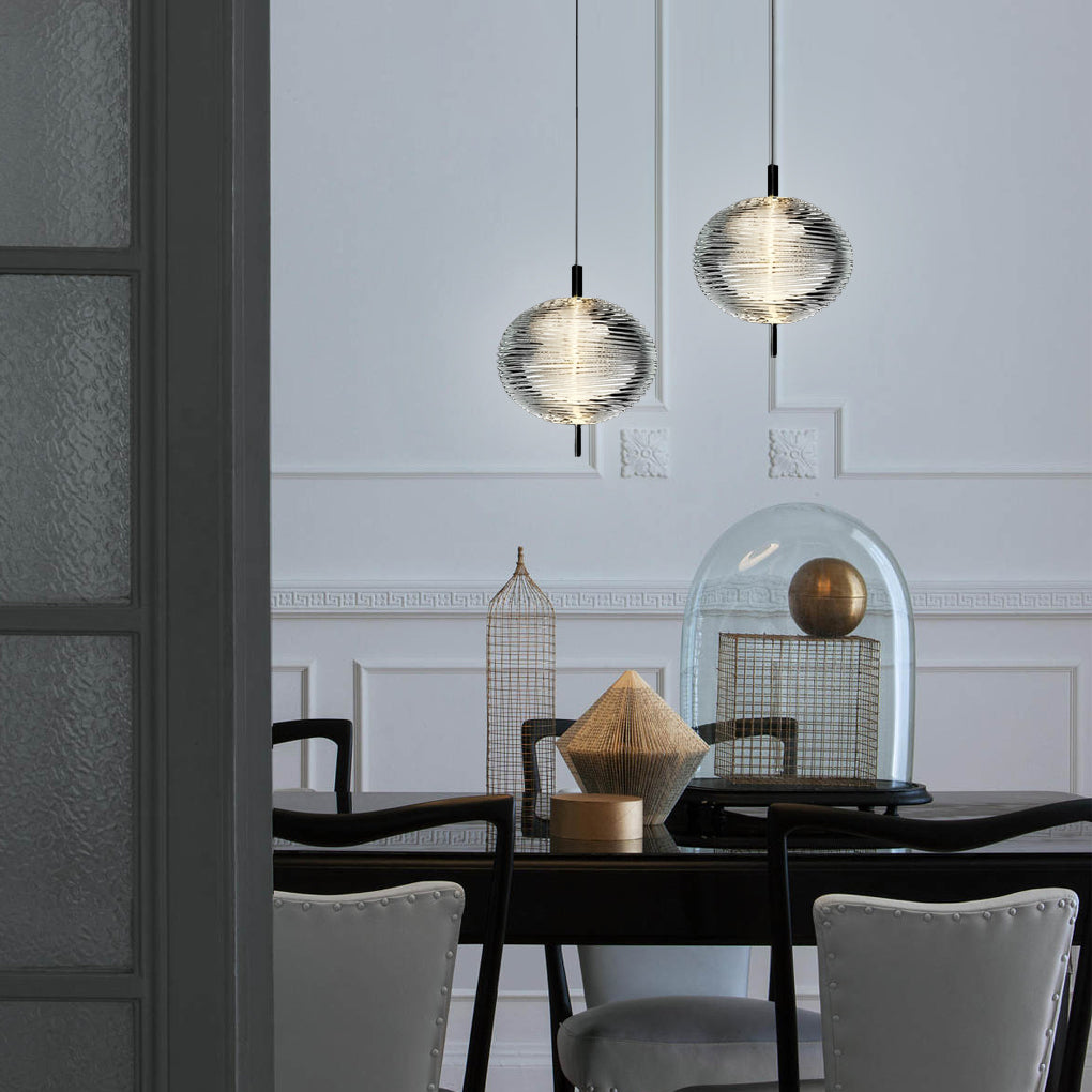 Modern Nordic Glass Shade LED Pendant Light Iron Chandelier for Kitchen Island and Dining Room