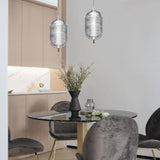Modern Nordic Glass Shade LED Pendant Light Iron Chandelier for Kitchen Island and Dining Room