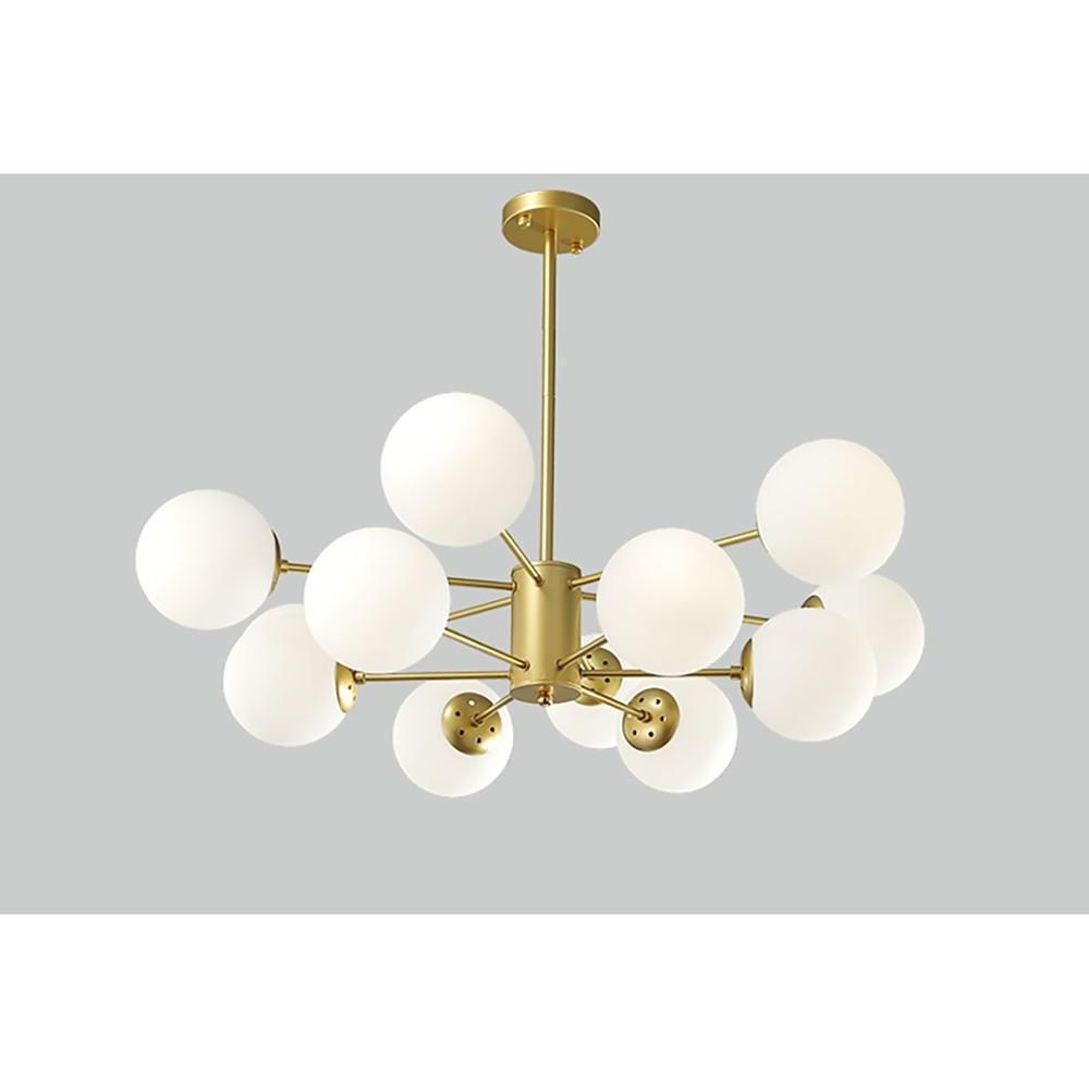 Modern Nordic Globe Cluster Pendant Light Metal and Glass LED Ceiling Fixture for Living Room