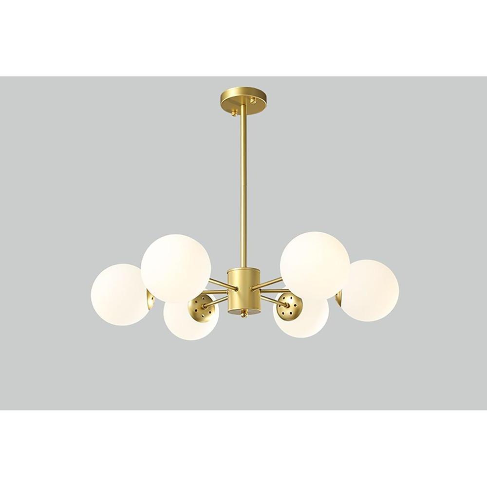 Modern Nordic Globe Cluster Pendant Light Metal and Glass LED Ceiling Fixture for Living Room
