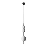 Modern Nordic Gourd White Glass Bubble LED Pendant Lamp Iron Chandelier for Living Room