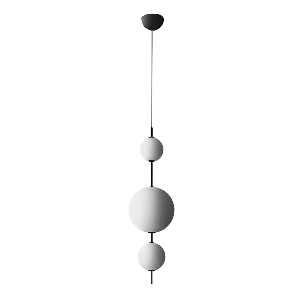 Modern Nordic Gourd White Glass Bubble LED Pendant Lamp Iron Chandelier for Living Room