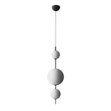 Modern Nordic Gourd White Glass Bubble LED Pendant Lamp Iron Chandelier for Living Room