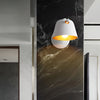 Modern Nordic Hat Style Matte Metal Wall Sconce Lamp for Bedroom and Hallway Lighting