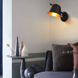 Modern Nordic Hat Style Matte Metal Wall Sconce Lamp for Bedroom and Hallway Lighting