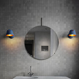 Modern Nordic Hat Style Matte Metal Wall Sconce Lamp for Bedroom and Hallway Lighting