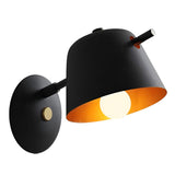 Modern Nordic Hat Style Matte Metal Wall Sconce Lamp for Bedroom and Hallway Lighting