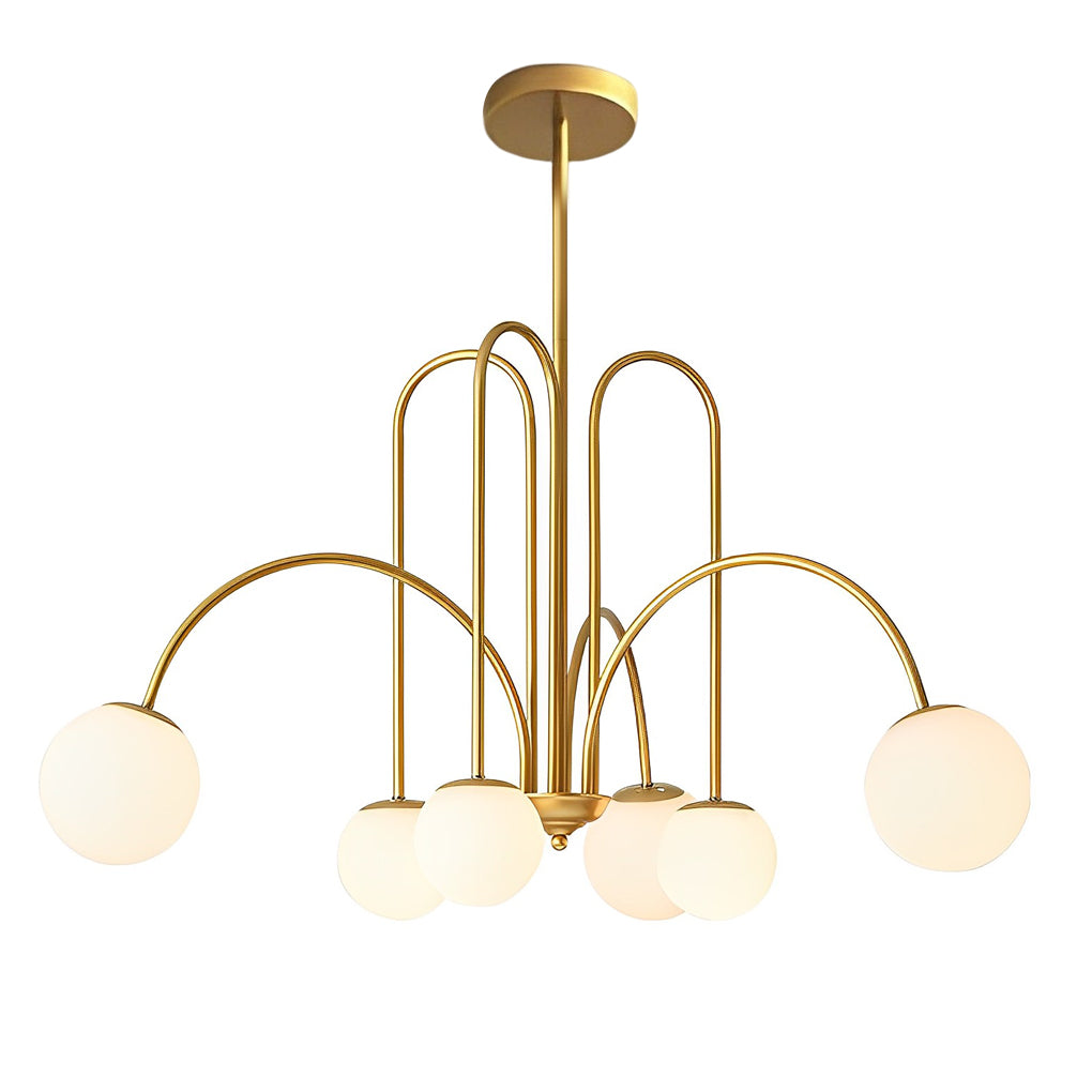Modern Nordic Iron and Glass Chandelier G9 LED Multi Light Ceiling Fixture for Dining Living Room