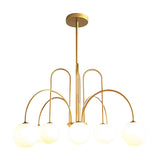 Modern Nordic Iron and Glass Chandelier G9 LED Multi Light Ceiling Fixture for Dining Living Room