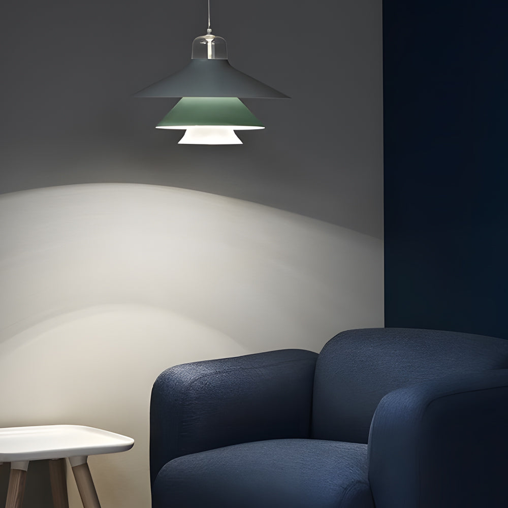 Modern Nordic Iron Glass LED Chandelier Minimalist Pendant Light for Living Dining Room