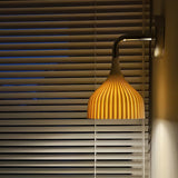 Modern Nordic Iron Wall Sconce with Pleated Lampshade for Bedroom and Corridor Lighting