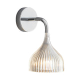Modern Nordic Iron Wall Sconce with Pleated Lampshade for Bedroom and Corridor Lighting