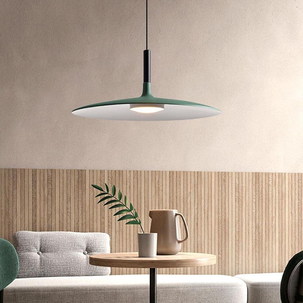 Modern Nordic LED Circular Disc Pendant Light for Kitchen and Dining Room