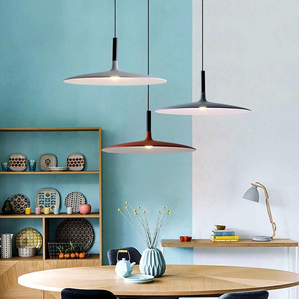 Modern Nordic LED Circular Disc Pendant Light for Kitchen and Dining Room