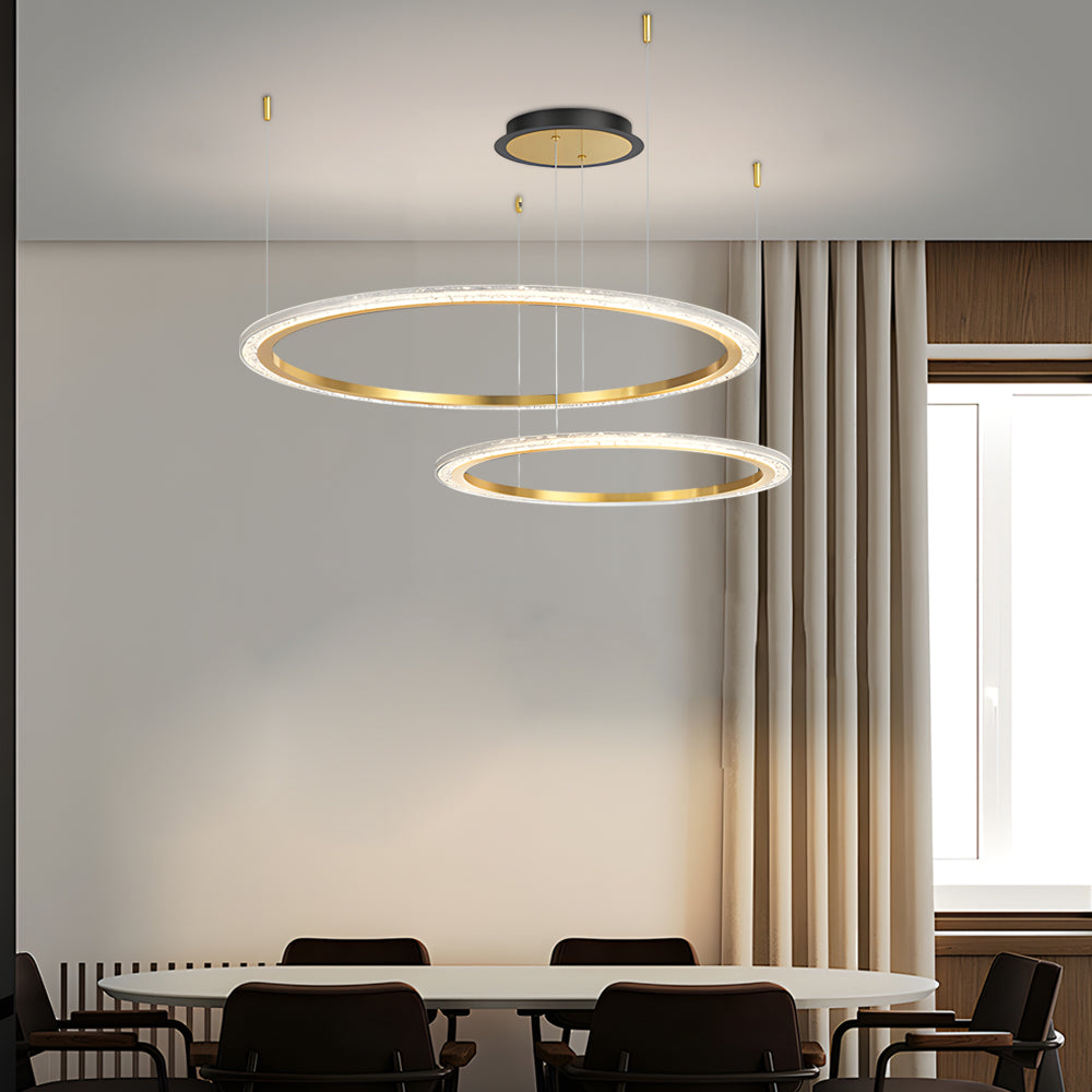 Modern Nordic LED Circular Ring Ceiling Light with 3 Color Dimming for Bedroom Living Room