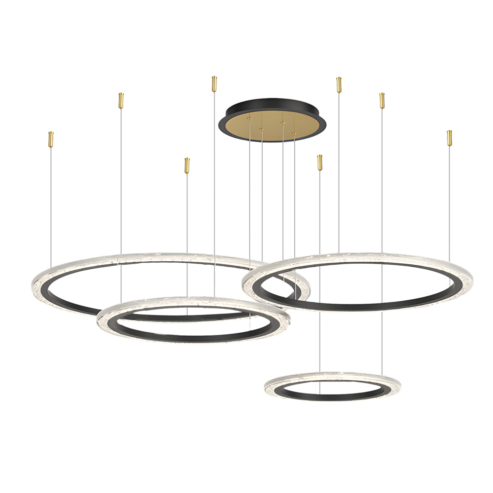 Modern Nordic LED Circular Ring Ceiling Light with 3 Color Dimming for Bedroom Living Room