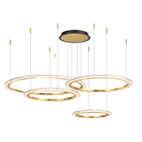 Modern Nordic LED Circular Ring Ceiling Light with 3 Color Dimming for Bedroom Living Room